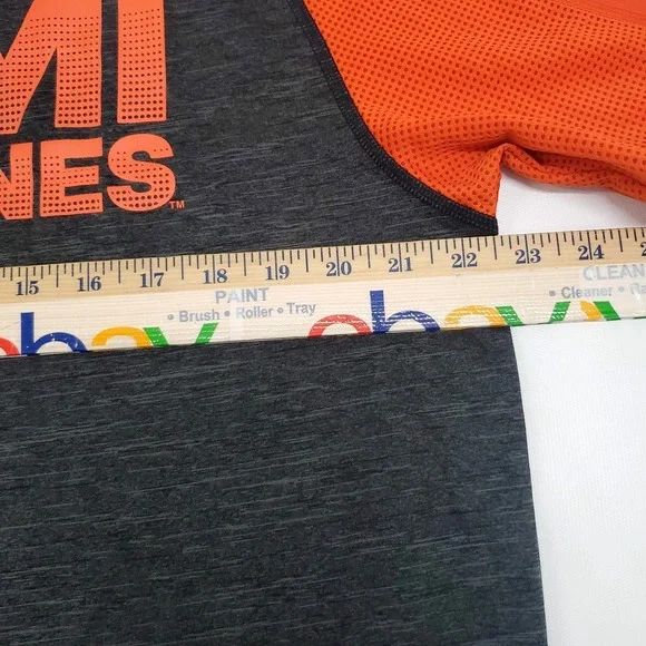 Adidas Climalite Mens Black Miami Hurricanes Tshirt Athletics NCAA Large - Picture 7 of 11